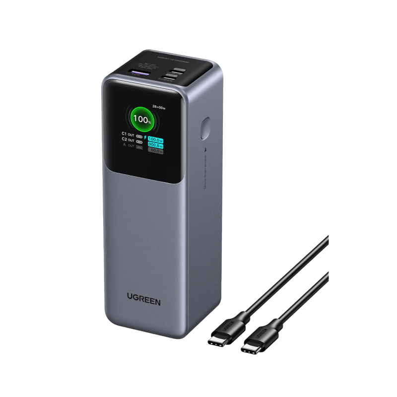 Prenosna baterija Powerbank Ugreen 35525B, 25.000mAh, 200W z digitalnim zaslonom