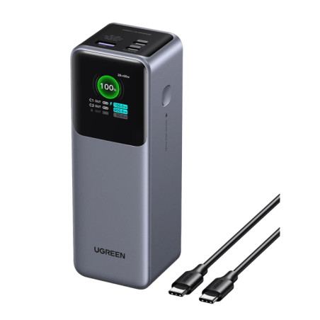 Prenosna baterija Powerbank Ugreen 35525B, 25.000mAh, 200W z digitalnim zaslonom