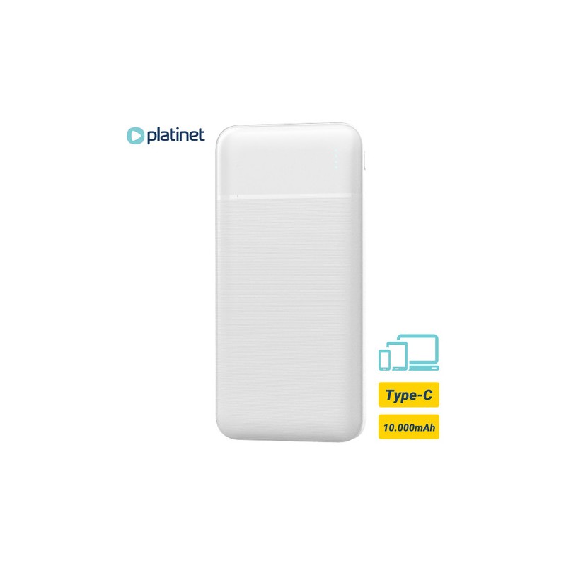 Prenosna baterija Powerbank Platinet 10.000mAh, Type-C, bela
