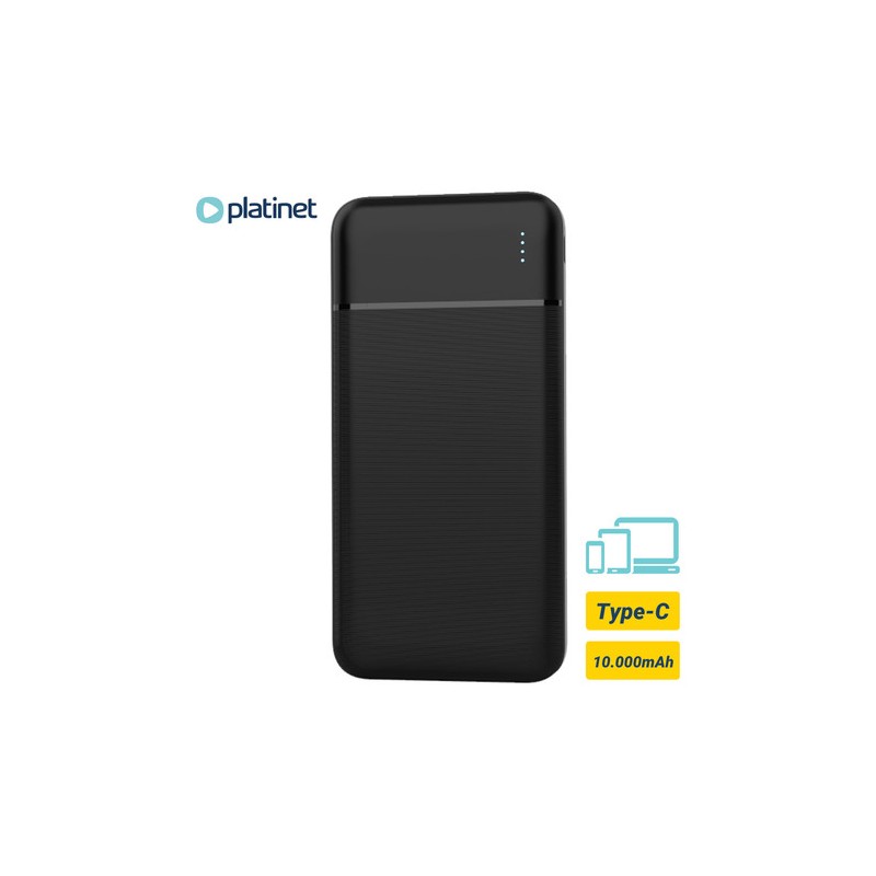 Prenosna baterija Powerbank Platinet 10.000mAh, Type-C, črna