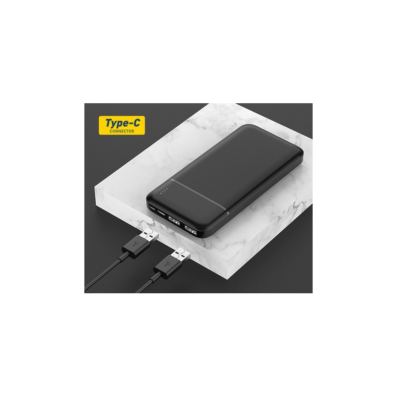 Prenosna baterija Powerbank Platinet 10.000mAh, Type-C, črna