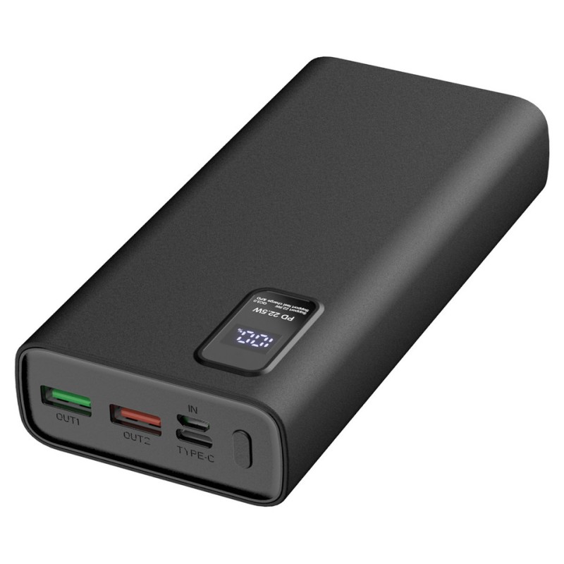 Prenosna baterija Powerbank Platinet 20.000mAh, USB-C, črn