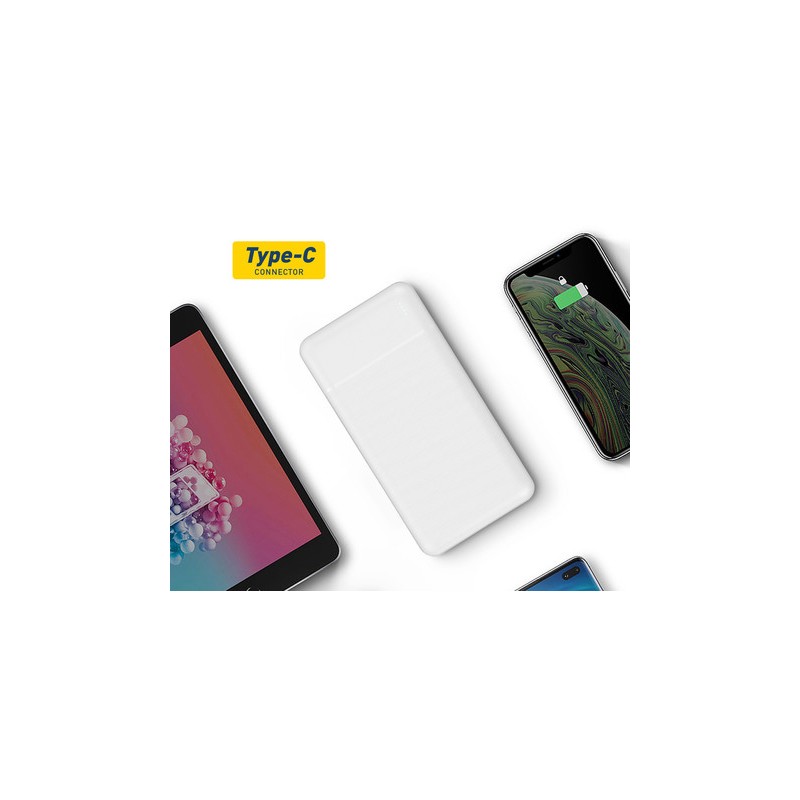 Prenosna baterija Powerbank Platinet 30.000mAh, Type-C, bela