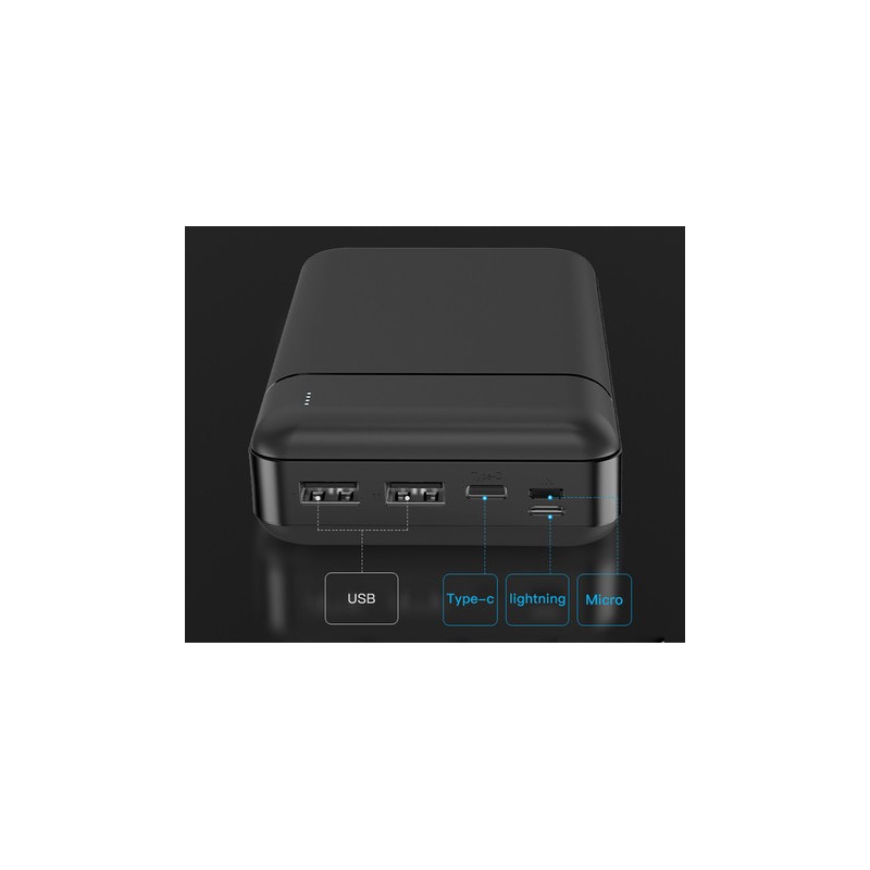 Prenosna baterija Powerbank Platinet 30.000mAh, Type-C, črna