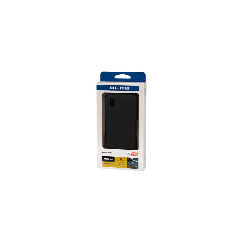 Prenosna baterija Powerbank Blow PB20B, 16.000mAh, USB-C, črn