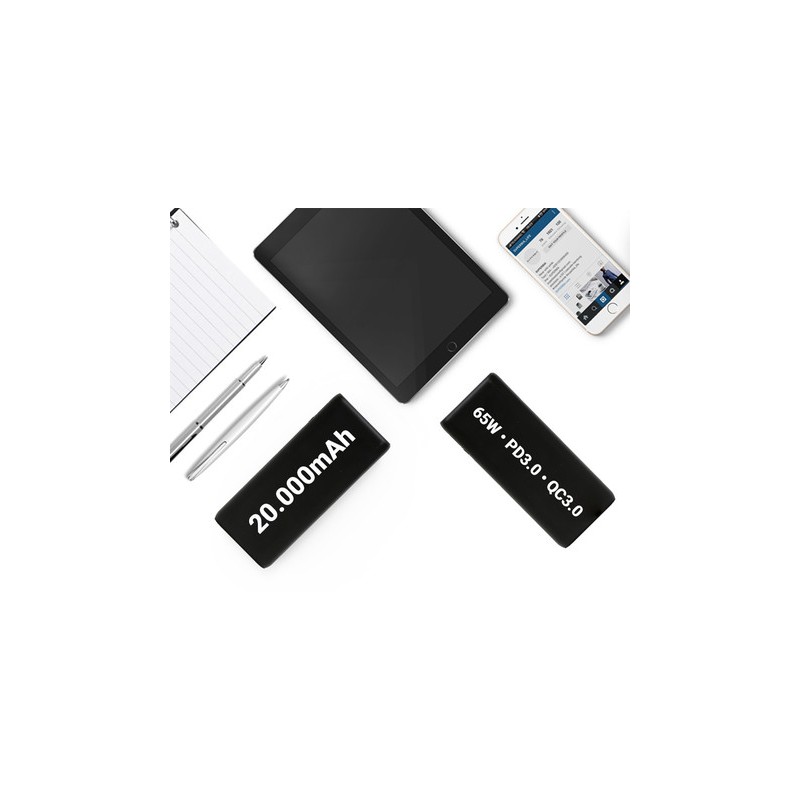 Prenosna baterija Powerbank Platinet PMPB2065B, 65W, 20.000mAh, USB-C, črn
