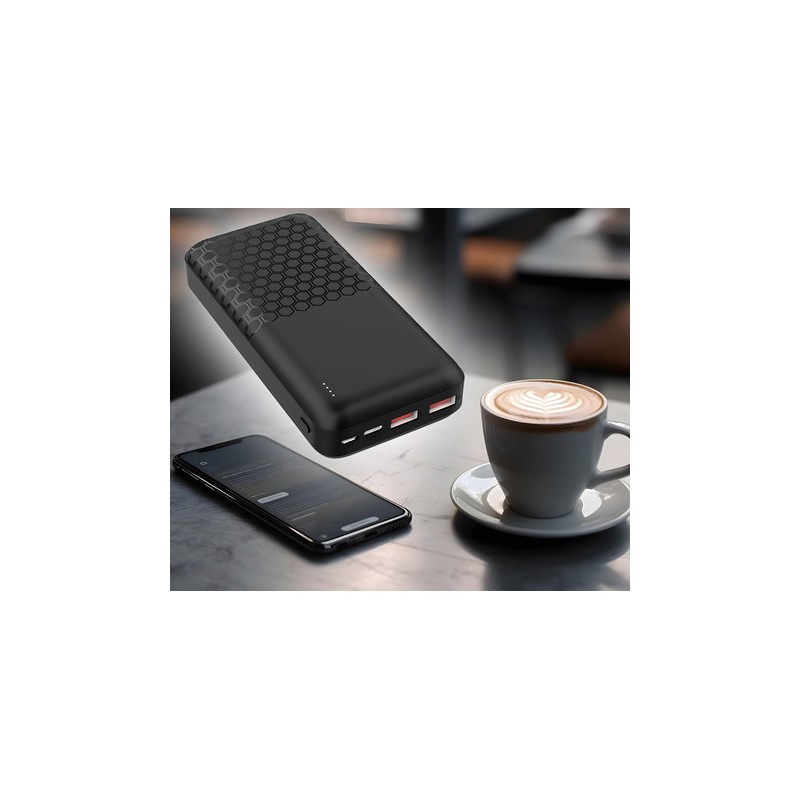 Prenosna baterija Powerbank Platinet PMPB20OP18B, 20.000mAh, USB-C, črn