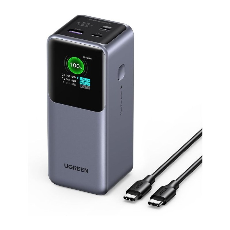 Prenosna baterija Powerbank Ugreen 20.000mAh, 130W, zaslon