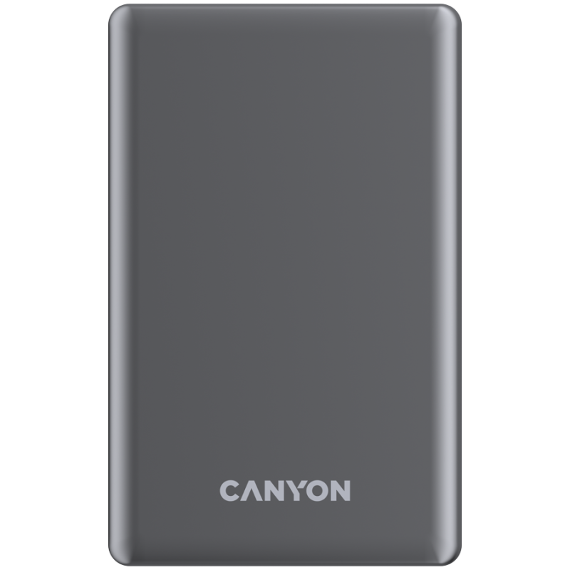 Prenosna baterija CANYON OnCharge 510 slim Magsafe 10000 mAh PD20W, siva