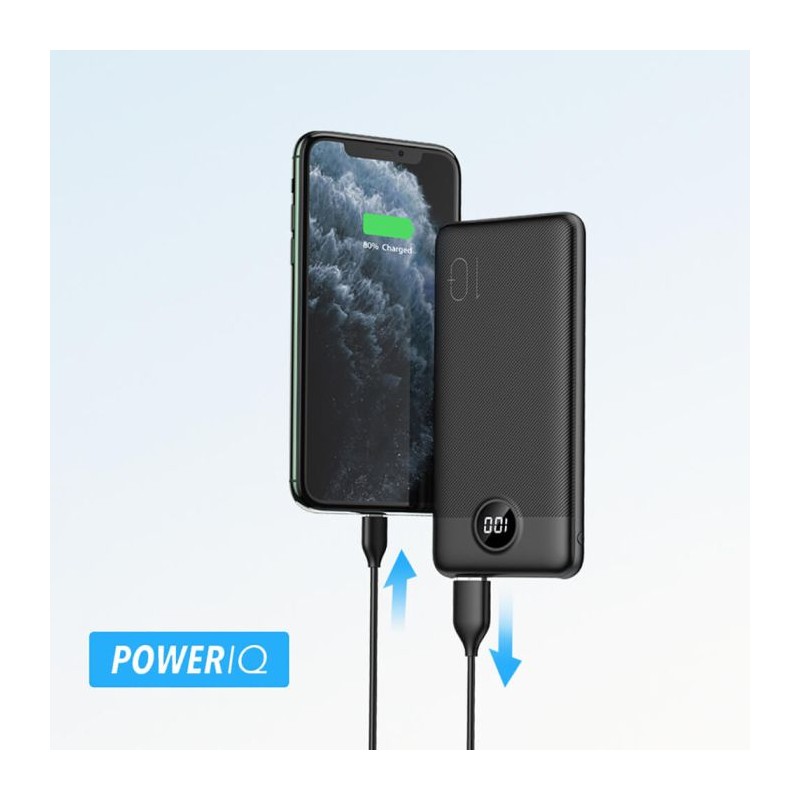 Prenosna baterija Powerbank VEGER L10S, 10.000mAh, LCD, črna