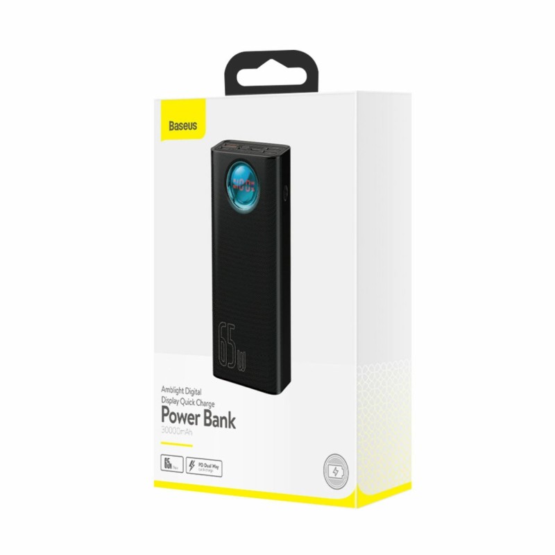 Prenosna baterija Powerbank Baseus, 30.000mAh, 65W, črna