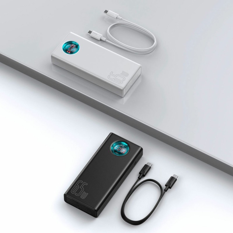 Prenosna baterija Powerbank Baseus, 30.000mAh, 65W, bela
