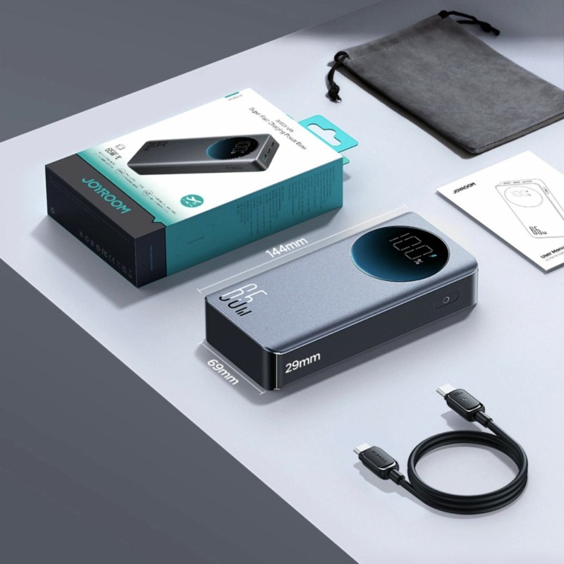 Prenosna baterija Powerbank Joyroom JR-PBF04, 20.000mAh, 65W, siva