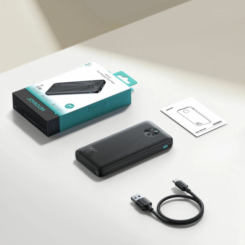 Prenosna baterija Powerbank Joyroom JR-PBF15, 10.000mAh, 22,5W, črna