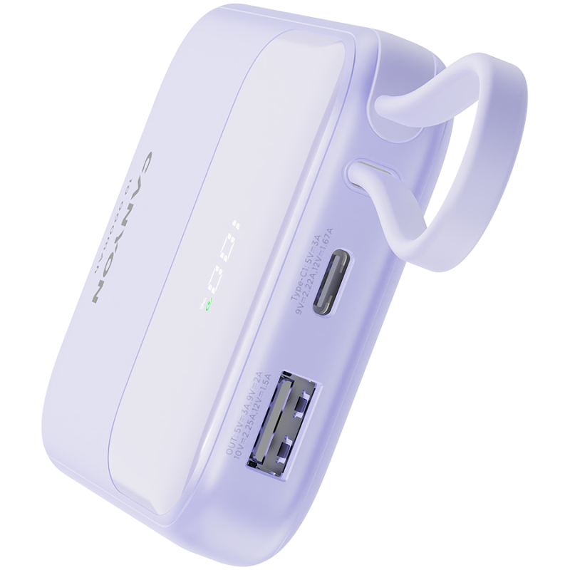 Prenosna baterija Powerbank CANYON OnPower 101, 10000 mAh, vijolična