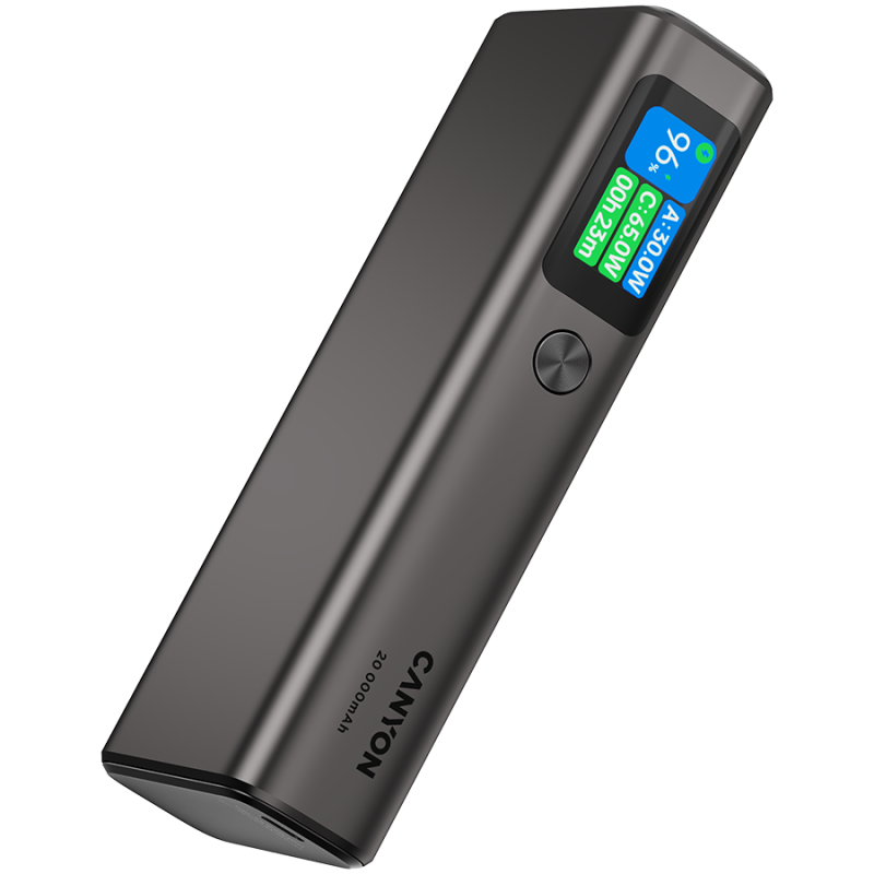 Prenosna baterija Powerbank CANYON OnPower 230 TFT, 20000 mAh, siva