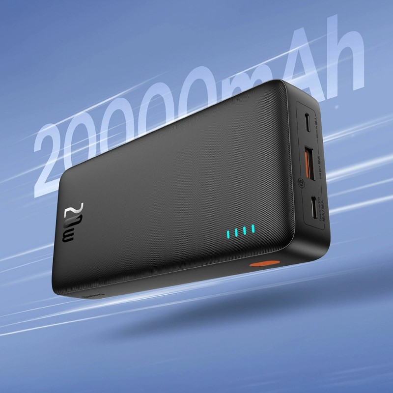 Prenosna baterija Powerbank Baseus 20.000mAh, 20W, črna, P10022804113-00