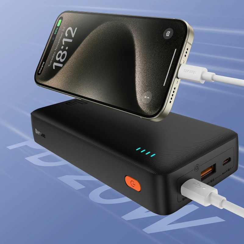 Prenosna baterija Powerbank Baseus 20.000mAh, 20W, črna, P10022804113-00