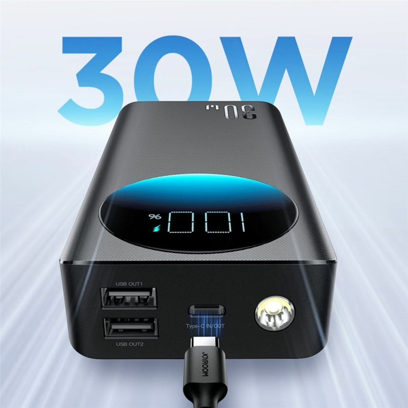 Prenosna baterija Powerbank Joyroom 30.000mAh, 30W, črna, JR-PBF03
