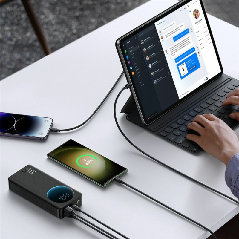 Prenosna baterija Powerbank Joyroom 30.000mAh, 30W, črna, JR-PBF03