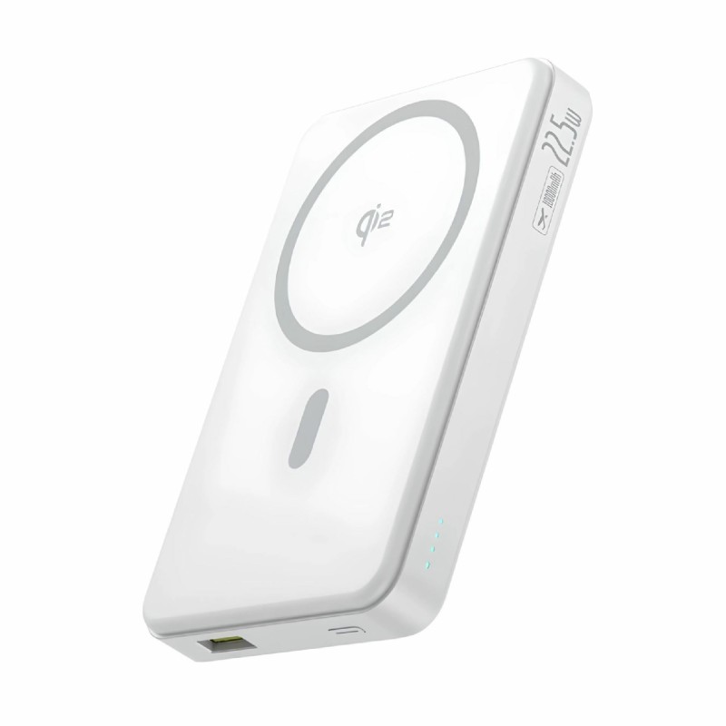 Prenosna baterija Powerbank Baseus Airpow2 Qi2 10.000mAh, magsafe, bela