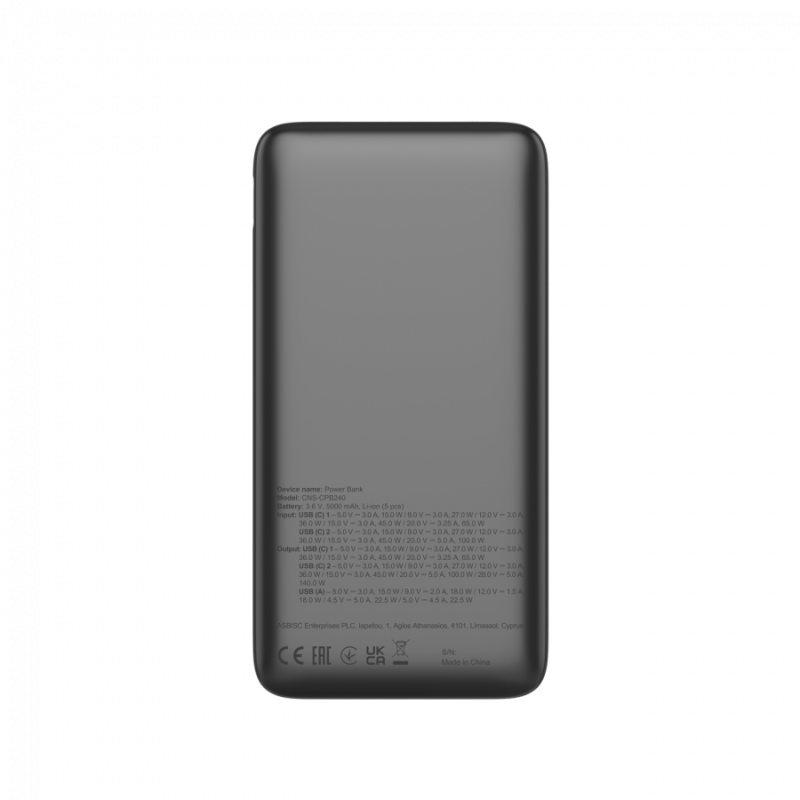 Prenosna baterija Powerbank CANYON PB-240, 25000mAh, siva