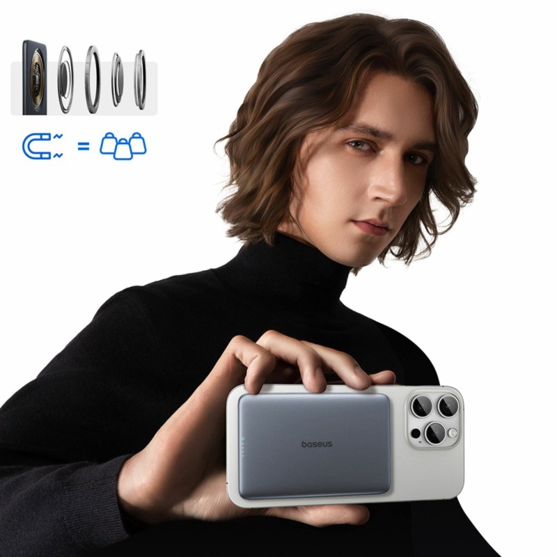 Prenosna baterija Powerbank Baseus PicoGo AM41, 5.000mAh, 20W, magsafe, črn