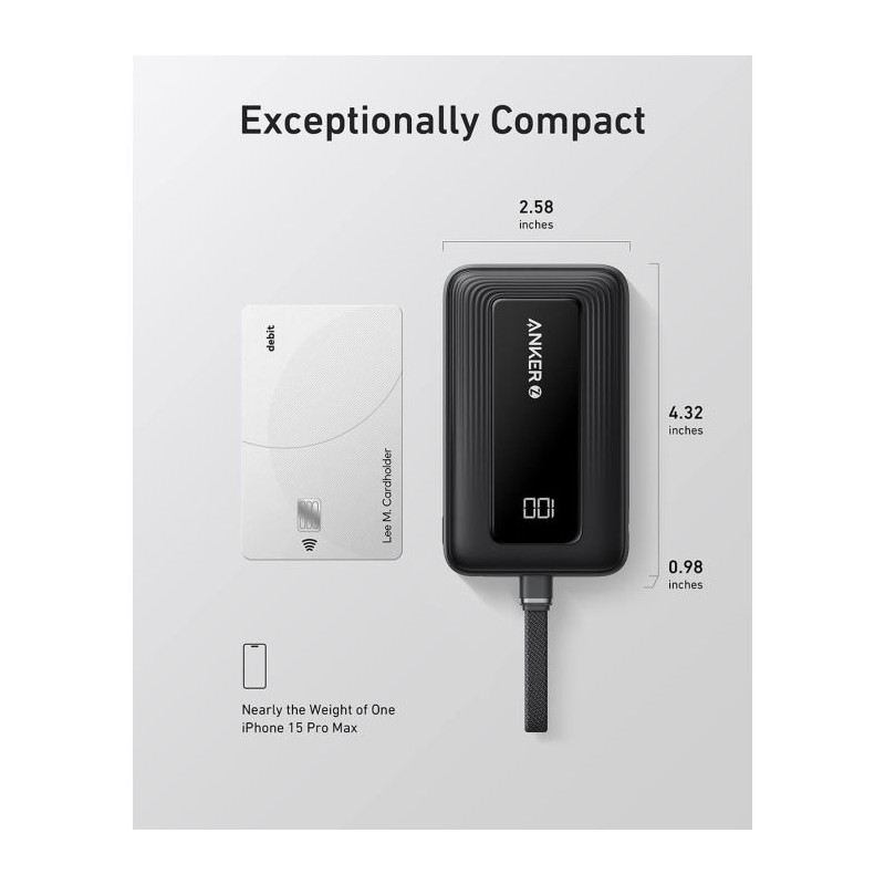 Prenosna baterija Powerbank Anker Zolo, 10000 mAh, črna