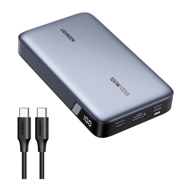 Prenosna baterija Powerbank Ugreen, 100W, 20.000 mAh