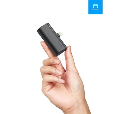 Prenosna baterija Powerbank VEGER PlugON Lightning, 5000 mAh, črna