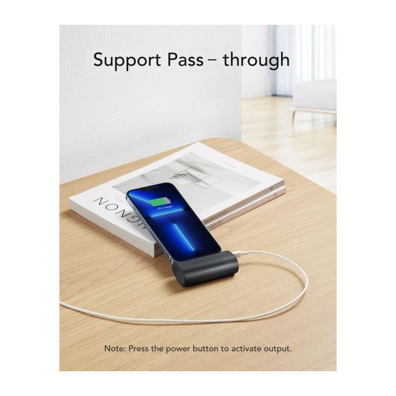 Prenosna baterija Powerbank VEGER PlugON Lightning, 5000 mAh, črna