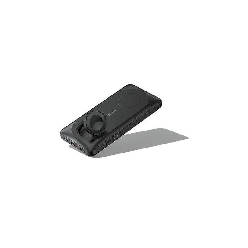 Prenosna baterija Powerbank VEGER 3v1 MagMulti, 10.000 mAh, črna
