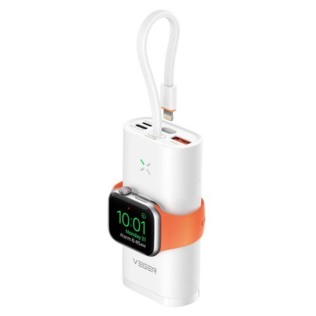 Prenosna baterija Powerbank VEGER MagFan, 10.000 mAh, bela