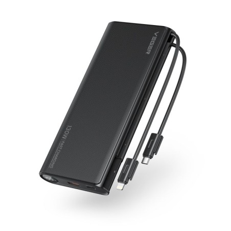 Prenosna baterija Powerbank VEGER TC130 25.000 mAh, črna