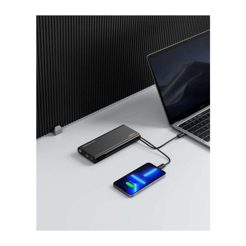 Prenosna baterija Powerbank VEGER TC130 25.000 mAh, črna