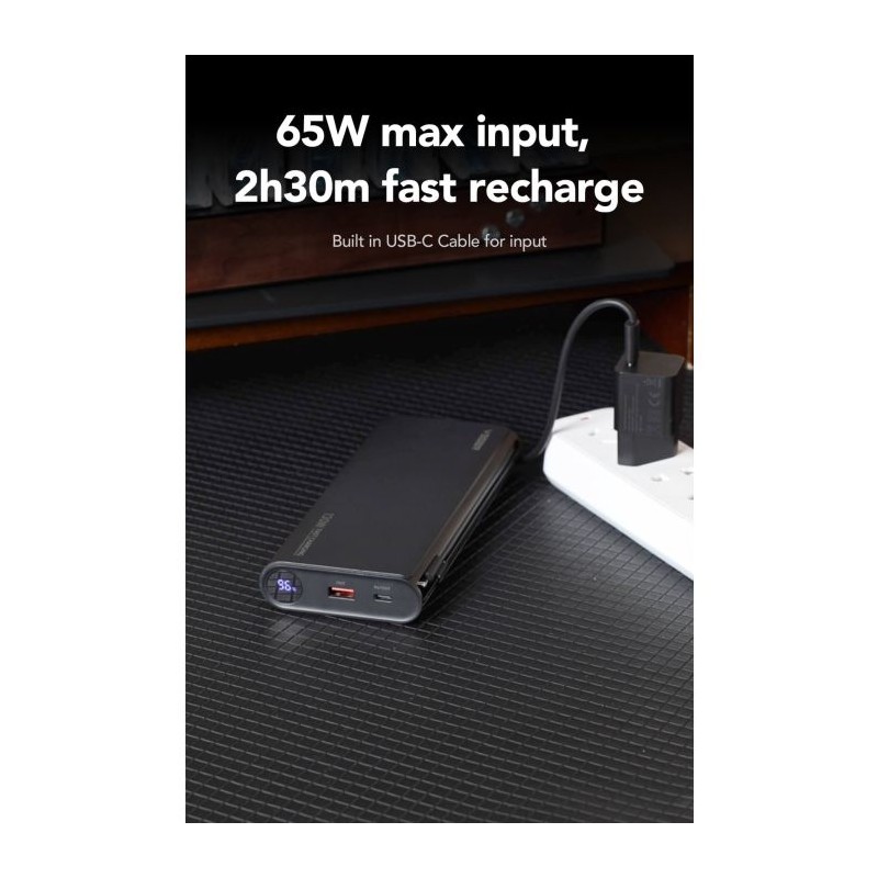Prenosna baterija Powerbank VEGER TC130 25.000 mAh, črna
