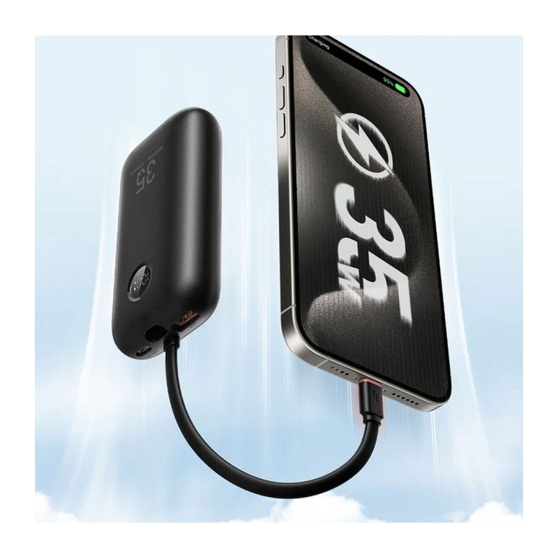 Prenosna baterija Powerbank VEGER W1188, 10.000 mAh, črna