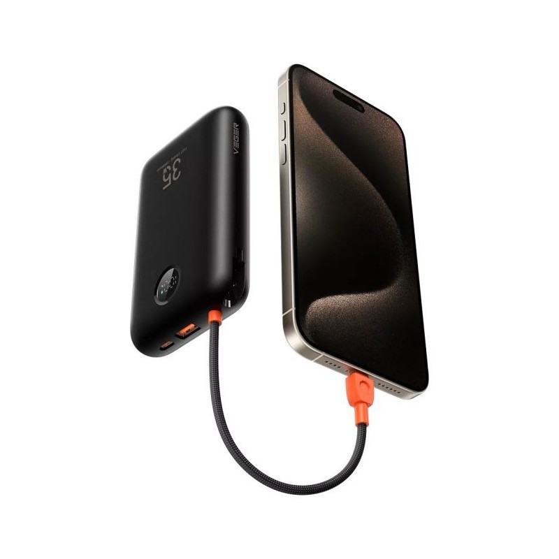 Prenosna baterija Powerbank VEGER W2068, 20.000 mAh, črna