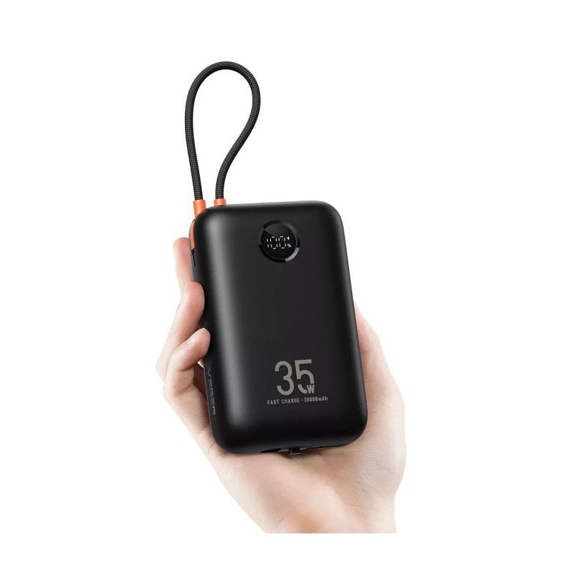 Prenosna baterija Powerbank VEGER W3018, 30.000 mAh, črna