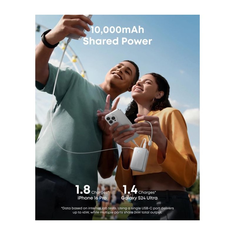 Prenosna baterija Powerbank Anker Nano, 10.000 mAh, bela
