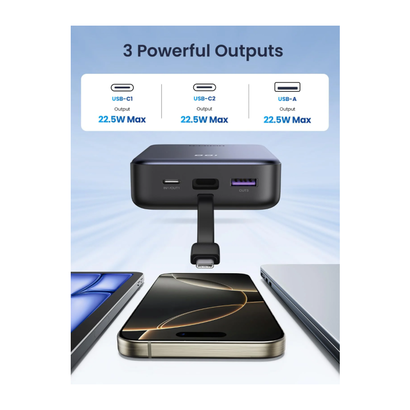 Prenosna baterija Powerbank Ugreen 45762, 22,5W, 20.000mAh