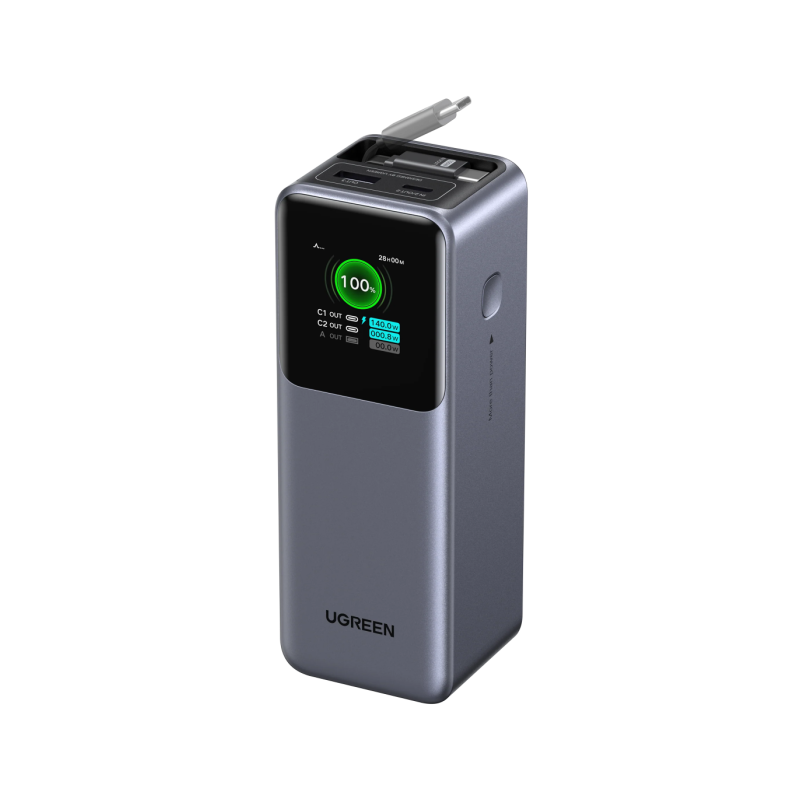 Prenosna baterija Powerbank Ugreen 55987B, 20.000mAh, 165W, z zaslonom