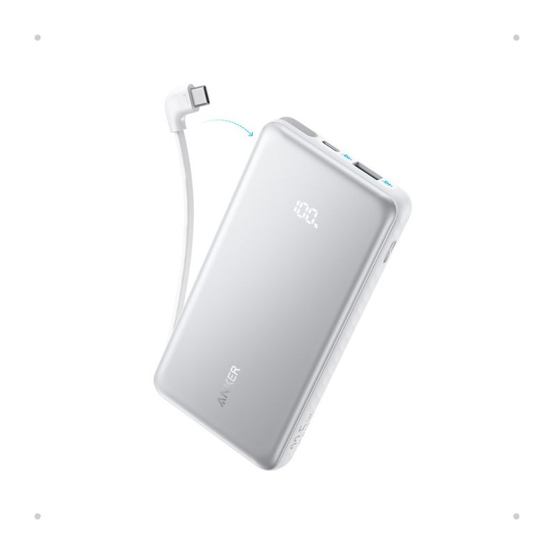 Prenosna baterija Powerbank Anker Zolo A110DH21, 10.000 mAh, 22,5W, bela