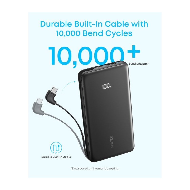 Prenosna baterija Powerbank Anker Zolo A110DH21, 10.000 mAh, 22,5W, bela