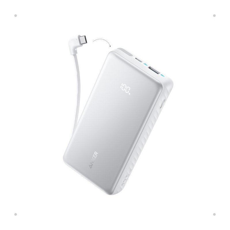 Prenosna baterija Powerbank Anker Zolo A110EH21, 20.000 mAh, 22,5W, bela