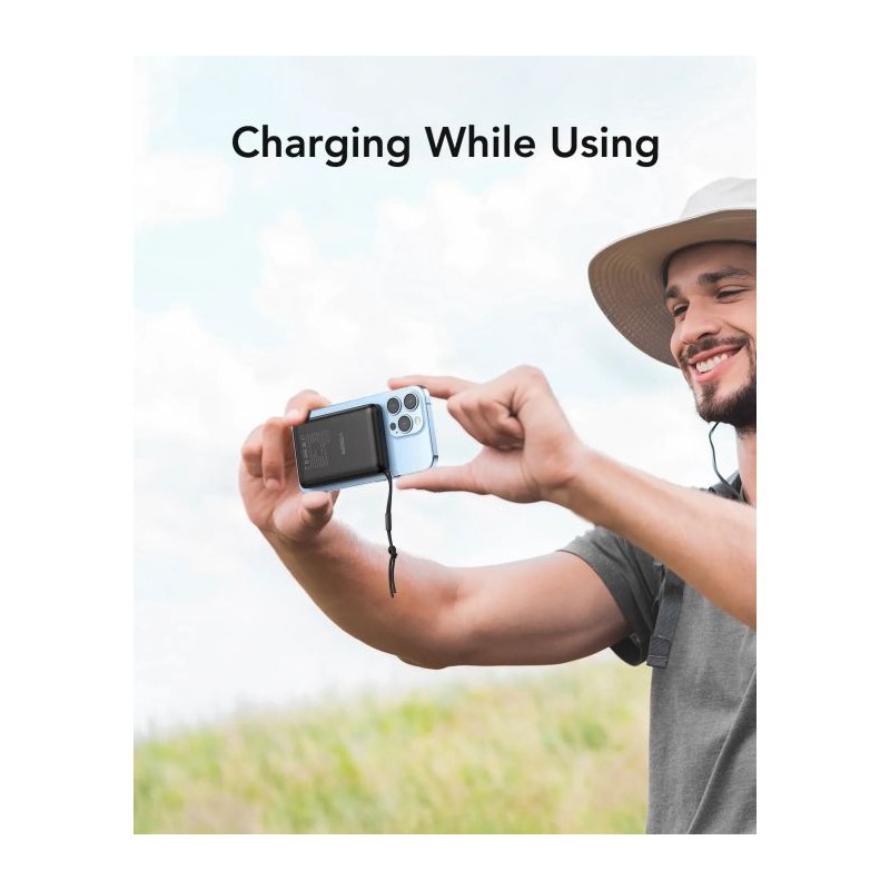 Prenosna baterija Powerbank Veger W1151 MagOn, 10.000mAh, črna