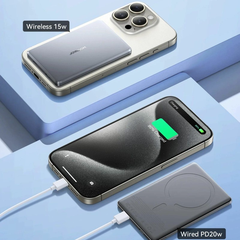 Prenosna baterija Powerbank Joyroom JR-PBM08, 5.000mAh, 20W, magsafe, siva