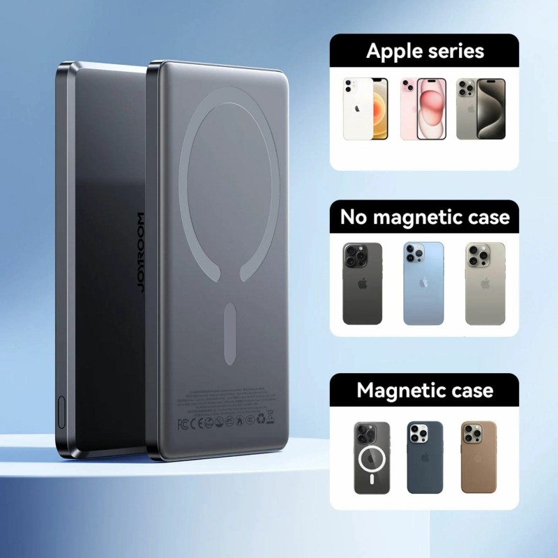 Prenosna baterija Powerbank Joyroom JR-PBM08, 5.000mAh, 20W, magsafe, siva