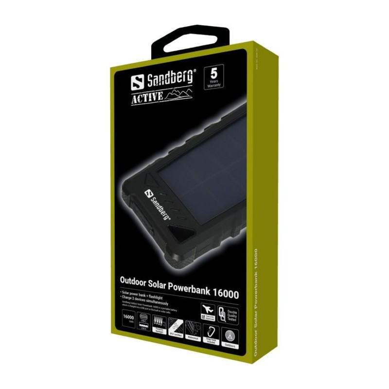 Prenosna baterija Powerbank Sandberg Outdoor Solar 16000, 420-35