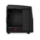 Ohišje ATX NZXT Noctis 450 Black, okno, rdeča LED, črno, CA-N450W-M1